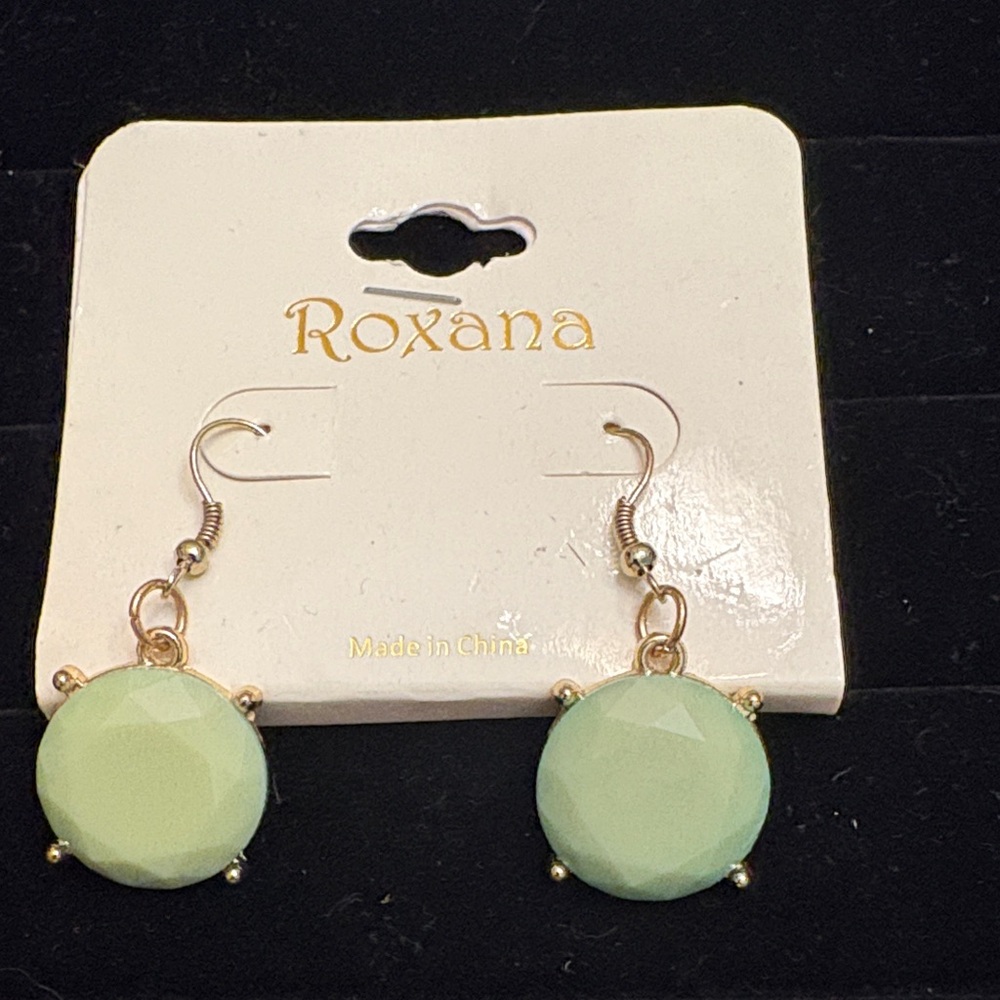 Gold and Mint Earrings
